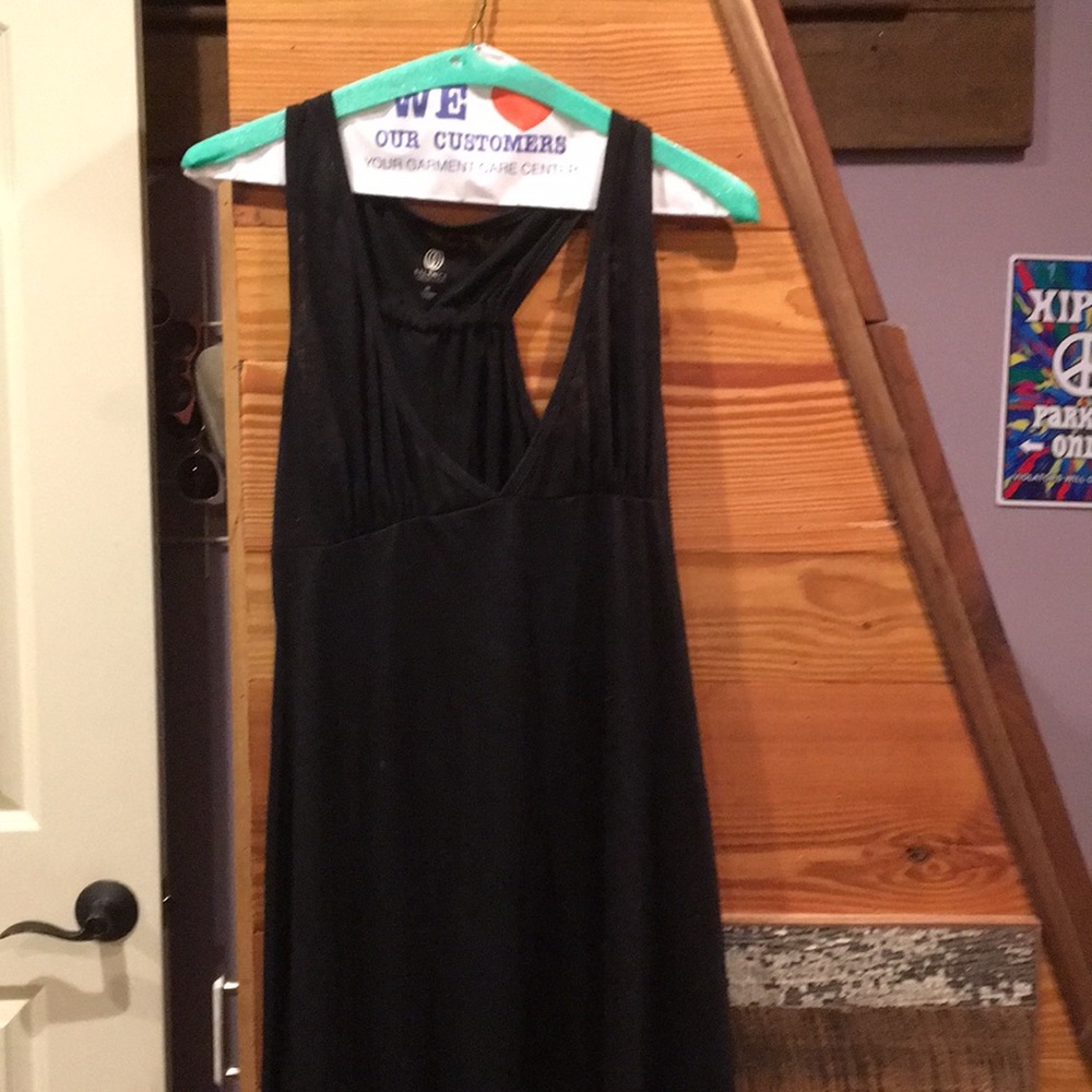 Long black tank top